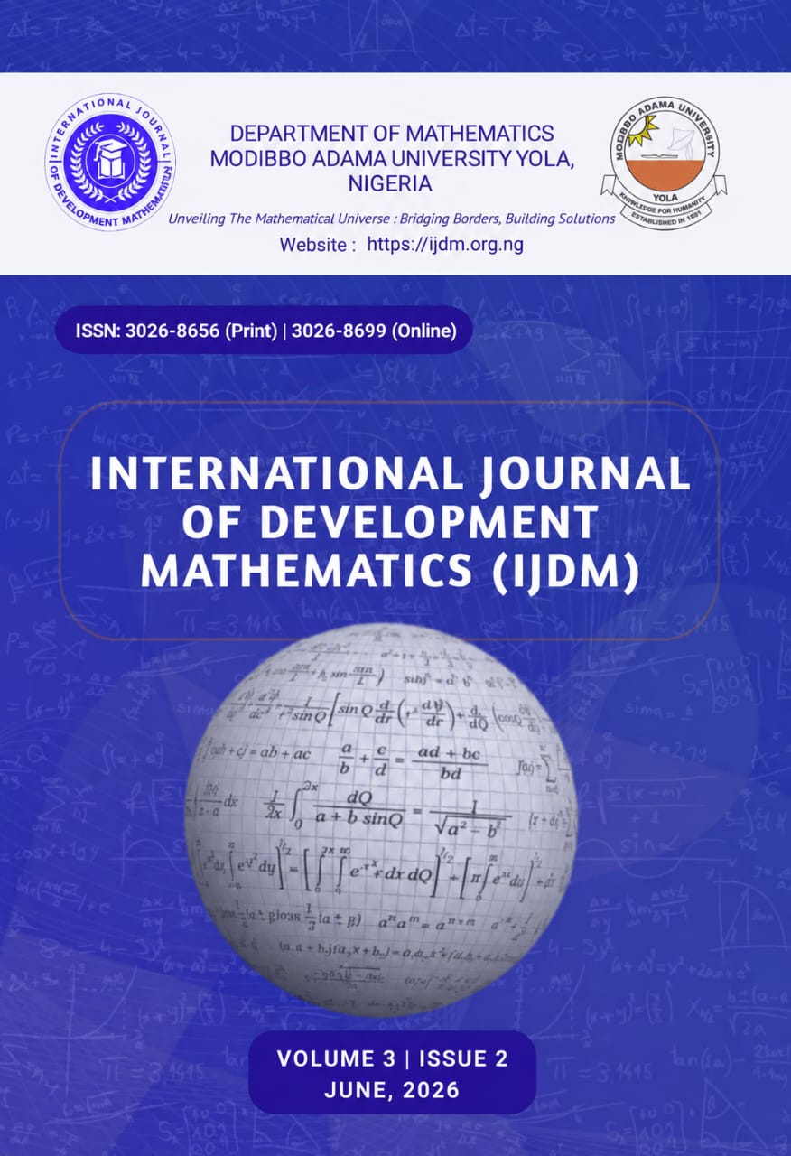 					View Vol. 3 No. 2 (2026): International Journal of Development Mathematics (IJDM)
				