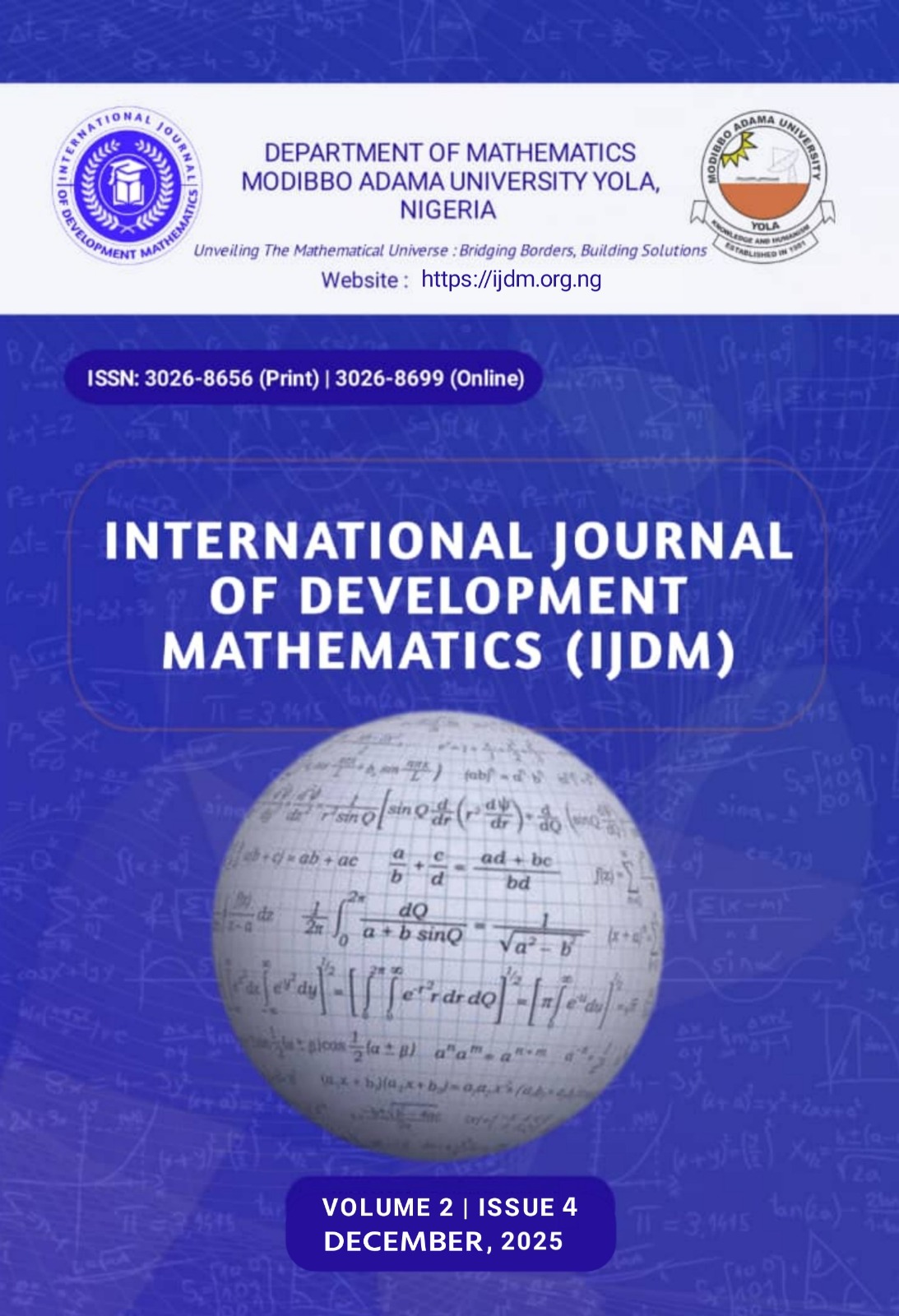					View Vol. 2 No. 4 (2025): International Journal od Development Mathematcs (IJDM)
				